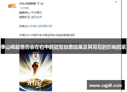 泰山崛起是否会左右中超冠军投票结果及其背后的影响因素