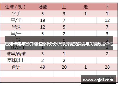巴列卡诺与塞尔塔比赛评分分析球员表现解读与关键数据评估