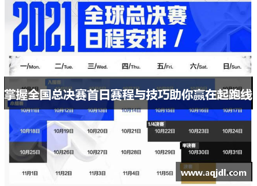 掌握全国总决赛首日赛程与技巧助你赢在起跑线
